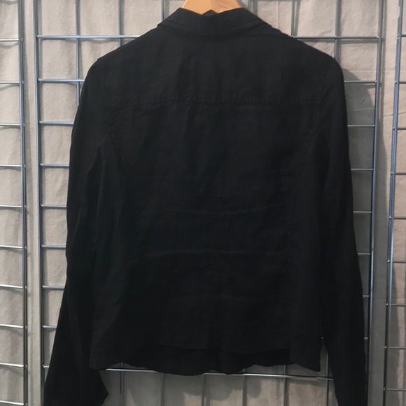 Linen blazer jacket w one button - Picture 4 of 4